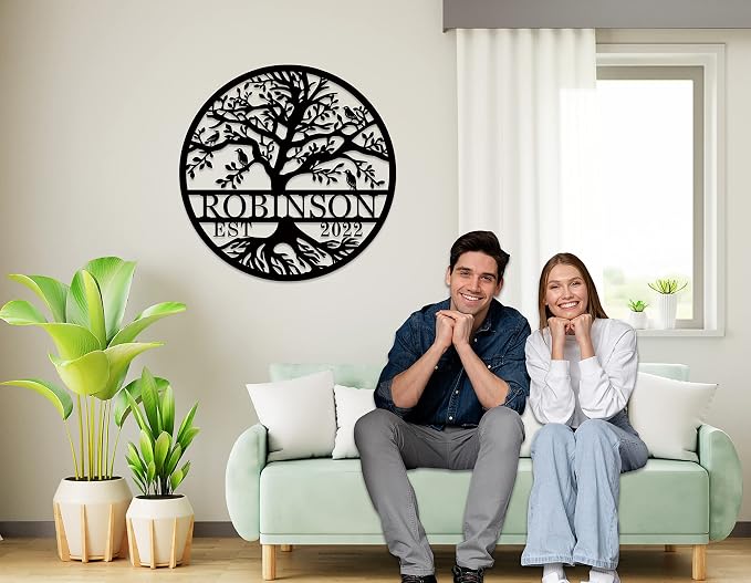 Wedding Gifts for Couples 2025 Last Name Signs for Home Personalized - Image 4