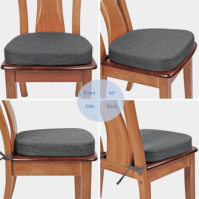 BUYUE Thickened 2.5" Friendly Woven Fabric Dining Chair Cushion, U-Shape High - Image 4