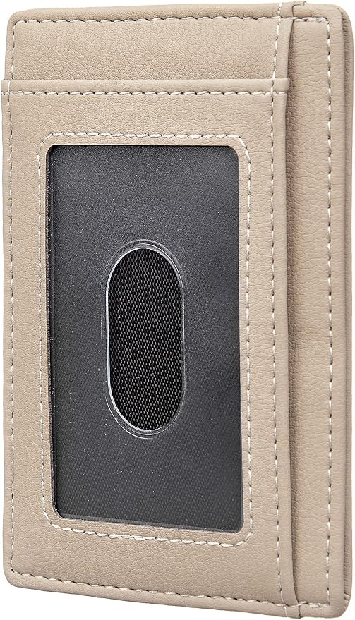 Travelambo Front Pocket Minimalist Leather Slim Wallet RFID Blocking Medium Size - Image 3