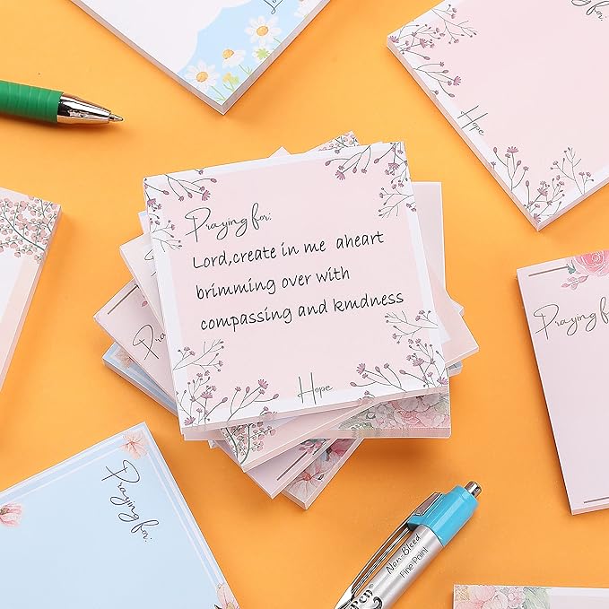 Mr. Pen- Floral Sticky Notes, 3'x3', 12 Pads, Aesthetic Colorful Sticky Notes in Bulk-DeskLoop Office