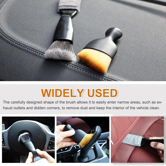 3 Pcs Exquisite Microfiber Duster Brushes, Car Detailing Brushes, Feather Duster - Image 7