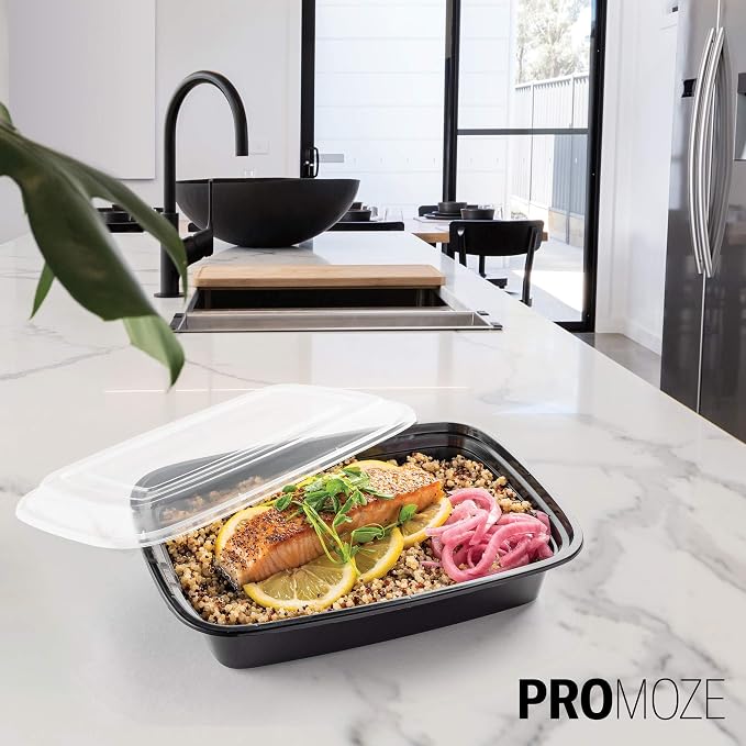 50-Pack Reusable Meal Prep Containers Microwave Safe Food Storage Containers - Image 6