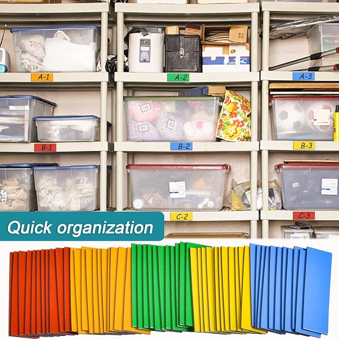 50 Pack Dry Erase Magnetic Labels 5 Colors Reusable Write On Magnets Sticker - Image 5