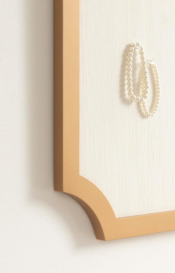 Kate and Laurel Holbrook Glam Framed Scallop Fabric Pinboard, 15 x 24, - Image 5