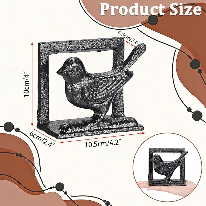 BTSKY Cast Iron Mail Organizer Countertop, Heavy Duty Desk Mail Holder - Image 3
