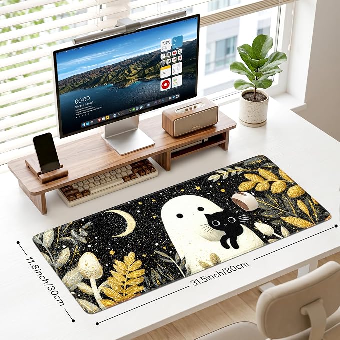 Desk Mat, Big Desk Pad, 31.5x11.8 Inches Extended Big Gaming Mouse Pad - Image 3