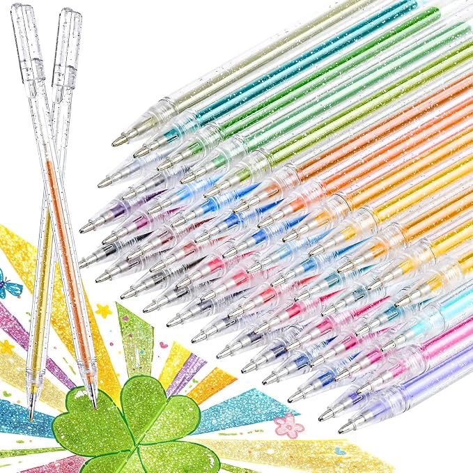 Glitter Gel Pens, 48 Colors Sparkle Gel Pens by Unknown
