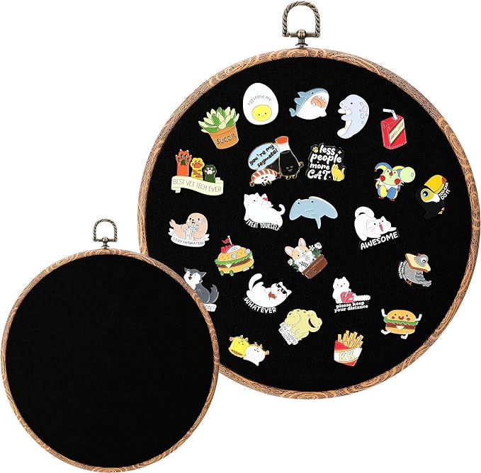 Yalikop Pin Display Board Fabric Enamel Pin Boards Wall Hanging Brooch Earrings by Yalikop