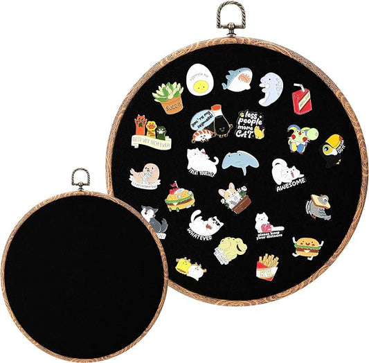 Yalikop Pin Display Board Fabric Enamel Pin Boards Wall Hanging Brooch Earrings by Yalikop