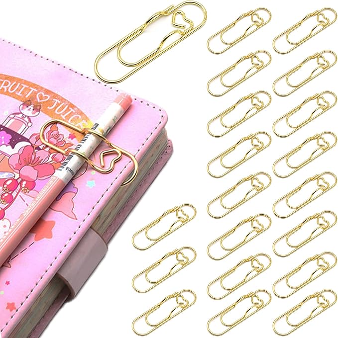 Pen Holder for Notebook, Lovely Paper Clip Holder Multifunctional Cute Journal by Qomamount
