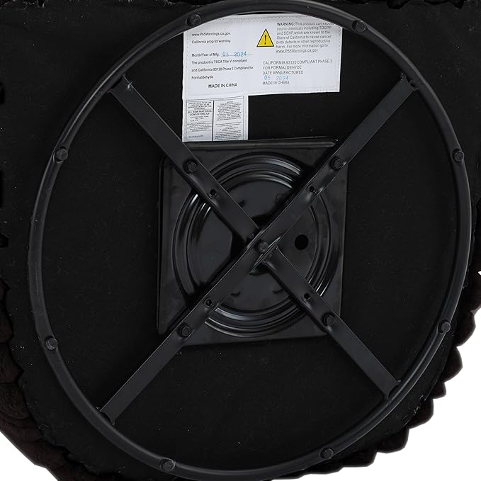 UIXE Faux Fur Swivel Accent Chair, Modern Upholstered Armchair Barrel Club Chair for Living Room, Chocolate-DeskLoop Office