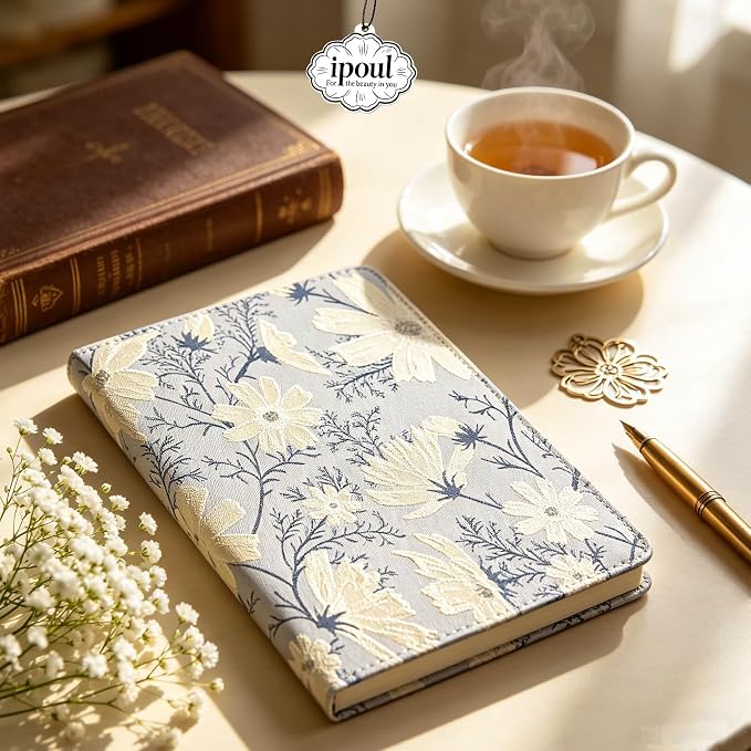 ipoul Beautiful Journal for Women, Daisy Flower, Lined Pages, Personal Notebook - Image 7