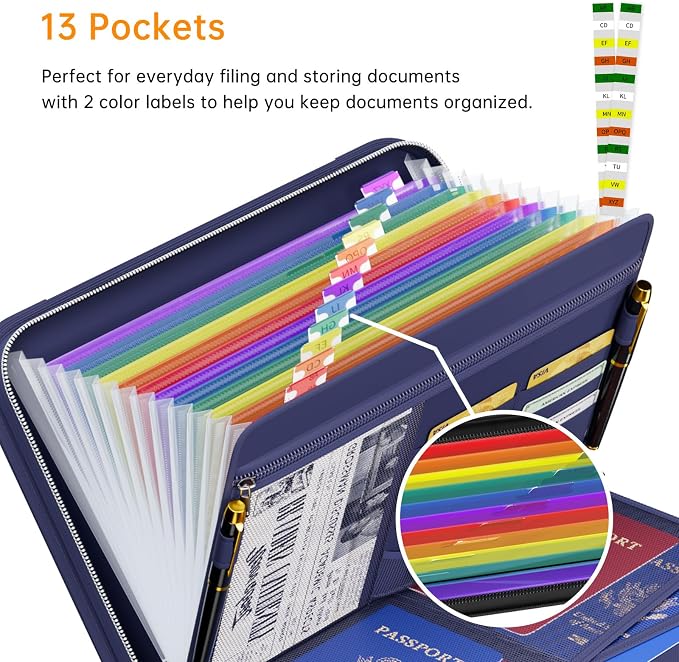 Tamfile Fireproof Accordion File Organizer - Image 3