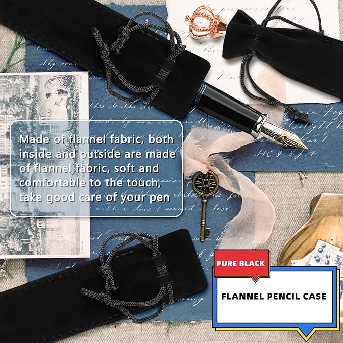 WFPLUS 50 Pieces Velvet Pen Pouch - Image 5