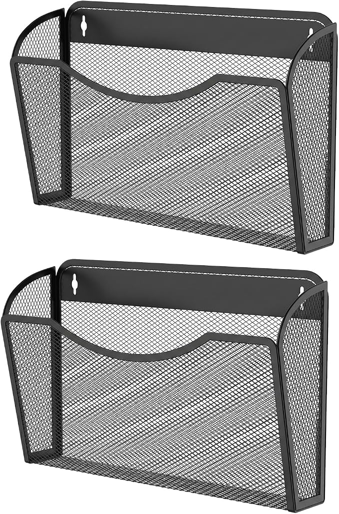 MINDEPOT Wall File Organizer, Hanging Wall Mounted File Folder Holder Mail by MINDEPOT