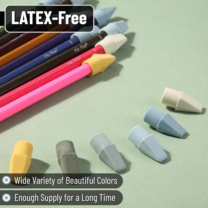 Mr. Pen- Pencil Erasers Toppers, 120 Pack, Latex Free, No Smudge | Mr Pen - Image 4