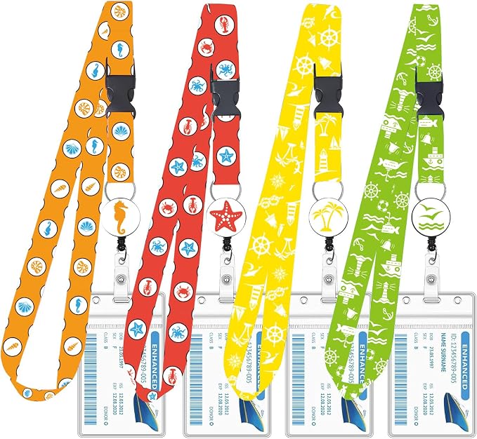 4-Pack Waterproof Cruise Lanyards by Unknown