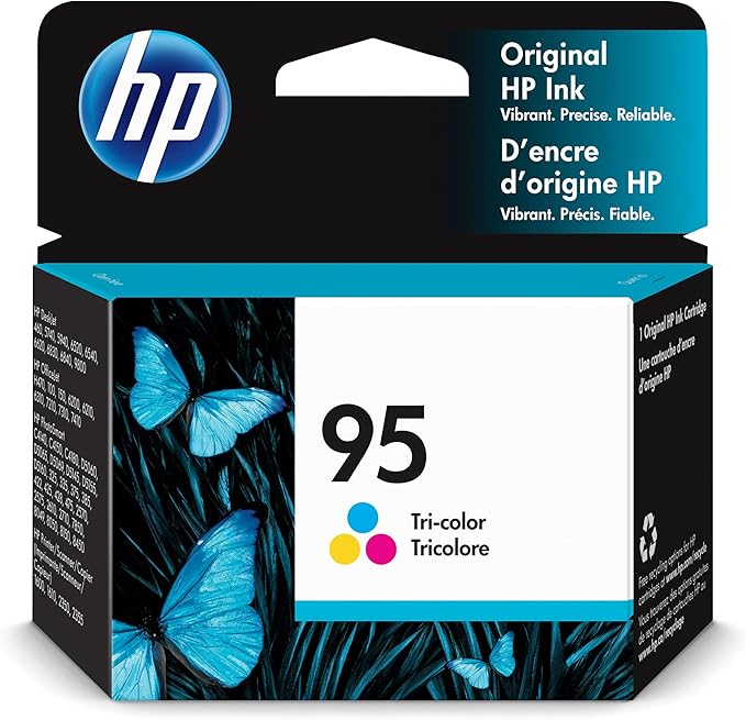 HP 95 Tri-color Ink | Works with HP DeskJet 460, 5000, 6000, 9800; OfficeJet H470, 100, 6000, 7000; PhotoSmart C4100, D5000, 300, 400, 2000, 7850, 8000; PSC 1600, 2350 Series | C8766WN-DeskLoop Office