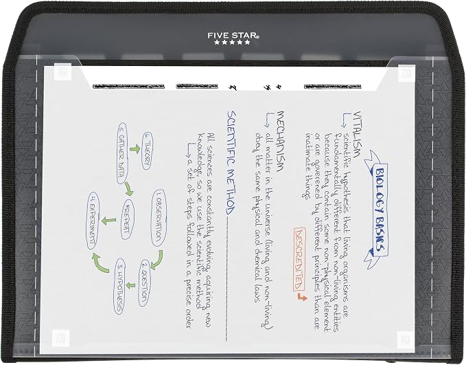 Five Star Expanding File Organizer + Study App, 7-Pocket Accordian File - Image 6
