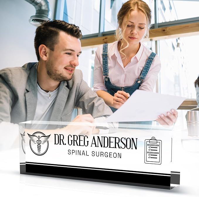 Desk Name Plate Personalized, Doctor Name Plate - Image 2