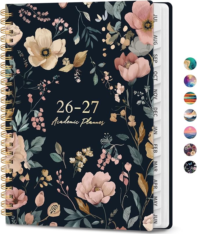 Academic Planner 2026-2027, Weekly and Monthly Calendar Book, July 2026 – June by JEJEGO
