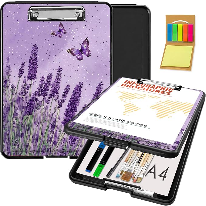 Clipboard with Storage, Office Supplies Nursing Clipboards Folder with Pen by CAPAUNVDA