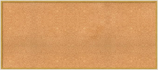 Amanti Art Natural Cork Board for Wall, 25x57 Vision Board with White Frame, Oversize Corkboard Office Decor for Home Organization, Modern Corkboard Pinboard to Display Items for Home Organization in-DeskLoop Office
