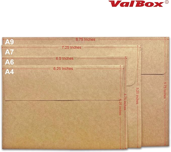 ValBox A9 Invitation Envelopes, 5.75 x 8.75 Inches, Greeting Cards, - Image 2