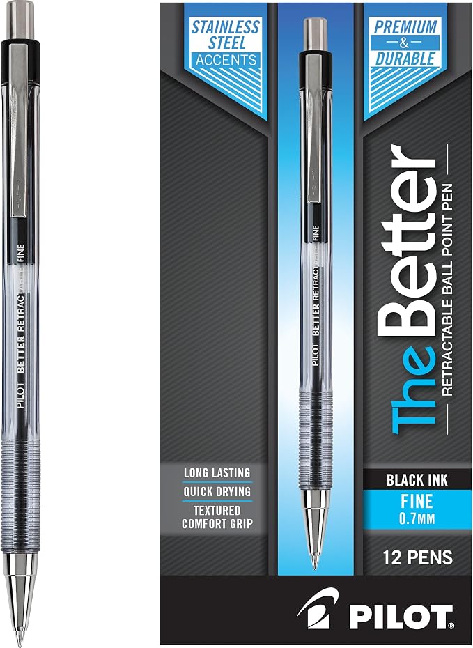 Pilot The Better Ball Point Pen, Refillable & Retractable Ballpoint Pens by PilotCorporationofAmerica