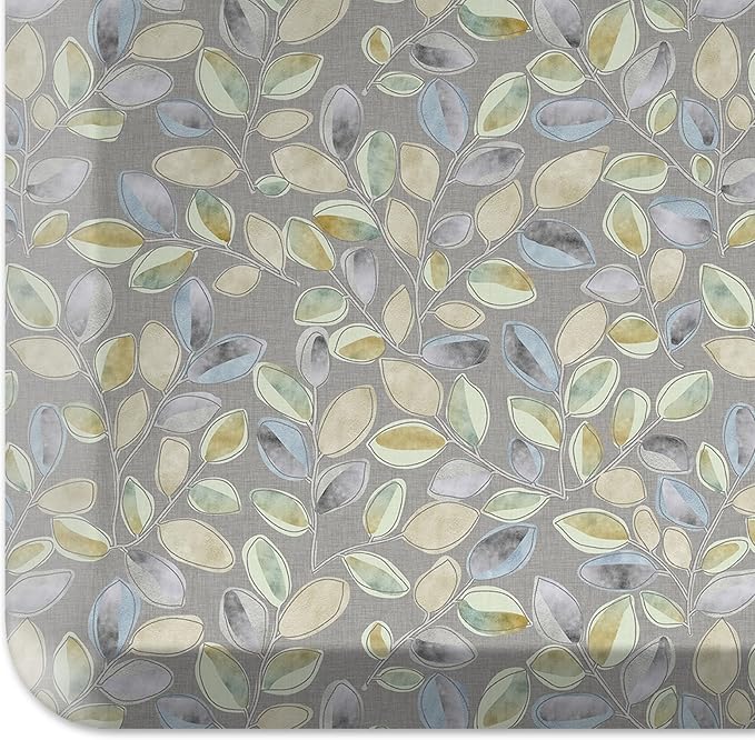 GelPro Anti-Fatigue Designer Cushioned Comfort Kitchen Floor Mat, Padded Stain-Resistant, Waterproof, Non-Slip Comfort Padded Desk/Office Mat, Orchard Grey Lake 20x48-DeskLoop Office