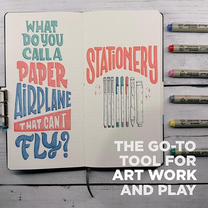 SAKURA Pigma Sketch Brush - Archival Ink Sketching Pens - Art Pens for Calligraphy, Hand Lettering & Writing - Assorted Archival Colors - 8 Pack-DeskLoop Office