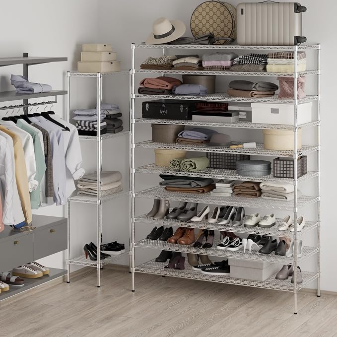 Regal Altair 24" Deep x 60" Wide x 86" Height Wire Shelving Kit | 10-Tier | NSF - Image 4