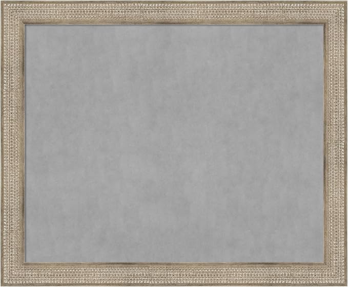 Amanti Art Silver Framed Magnetic Board 38x46 X-Large Vision Board by AmantiArt