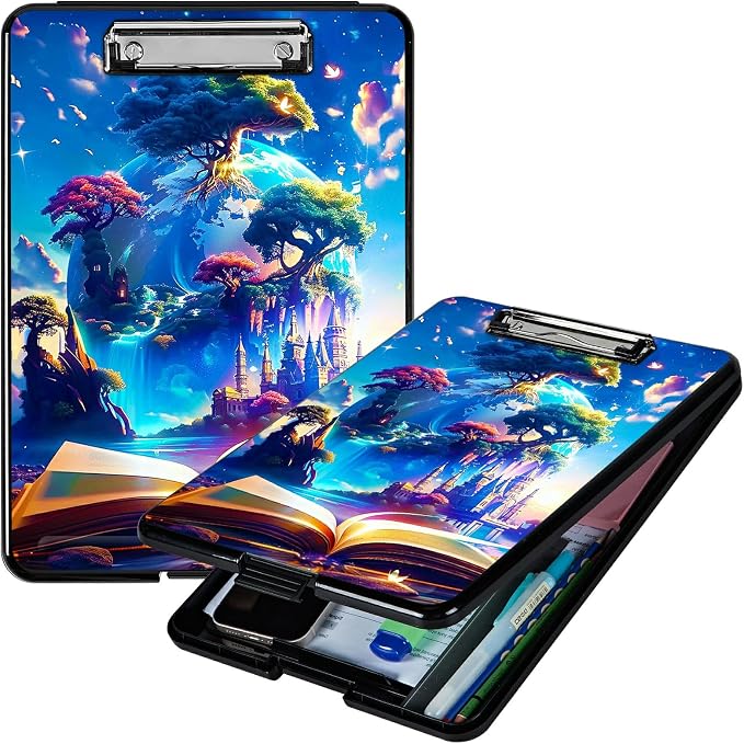 Book Trees A4 Clipboard with Storage Pen Holder, Clipboards Organizer Nursing by Unknown