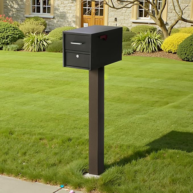 VEVOR Mailbox Post, Steel In-Ground Mounting Mail Box Stand - Image 8