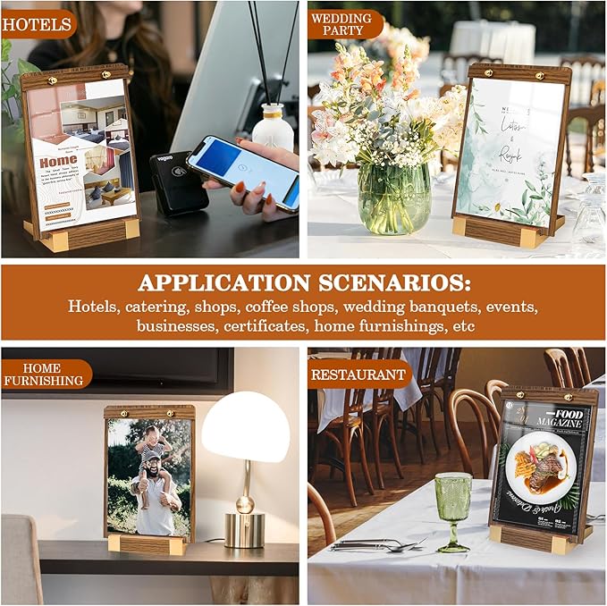LIANHELILAI 3 Pack 8.5"x11" Acrylic Sign Holder - Image 2