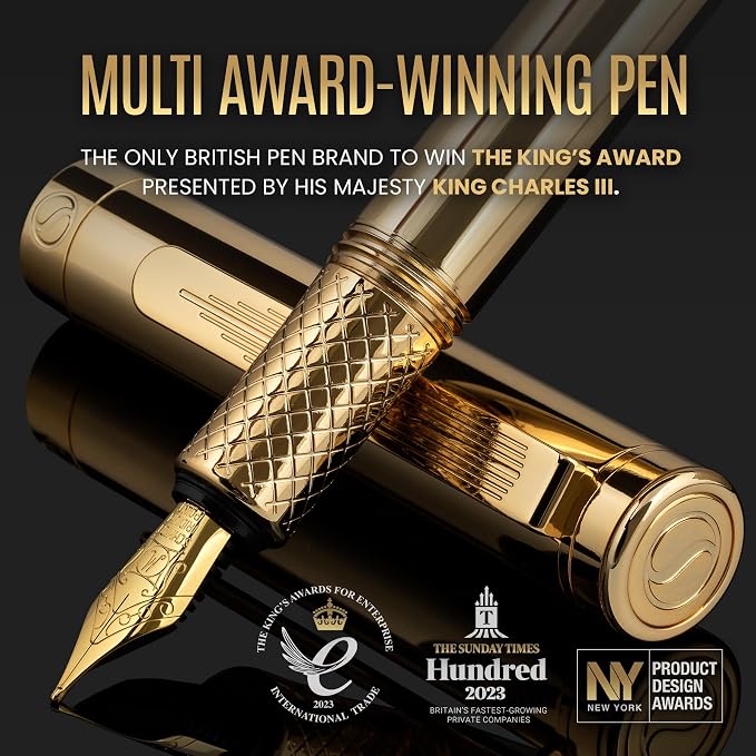 Scriveiner Gold Luxury Fountain Pen - Image 2