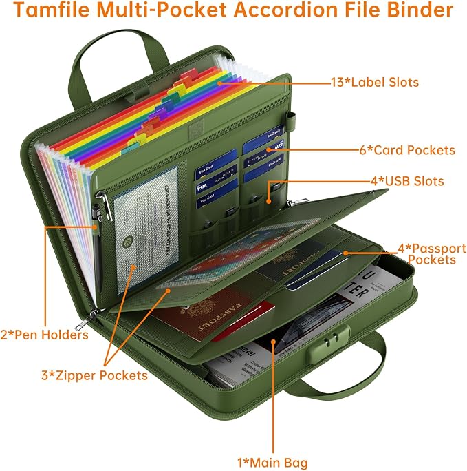 5200℉ Fireproof Accordion File Organizer - Image 4