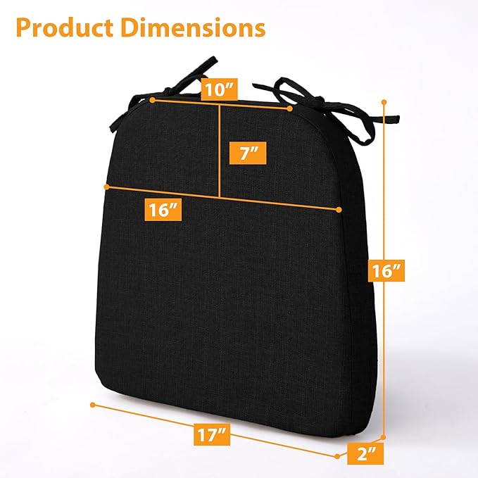 RUQMUISChair Cushions for Dining Chairs, D-Shaped Chair Pads - Image 2