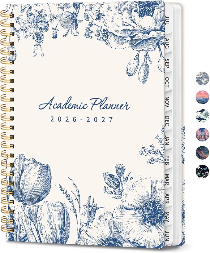 Planner 2026-2027, Hardcover Monthly and Weekly Academic Planner July 2026 by Zotia