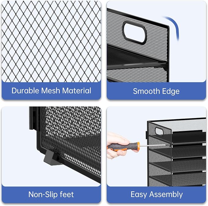 7-Tier Paper Organizer for Desk, Letter Tray - Image 4