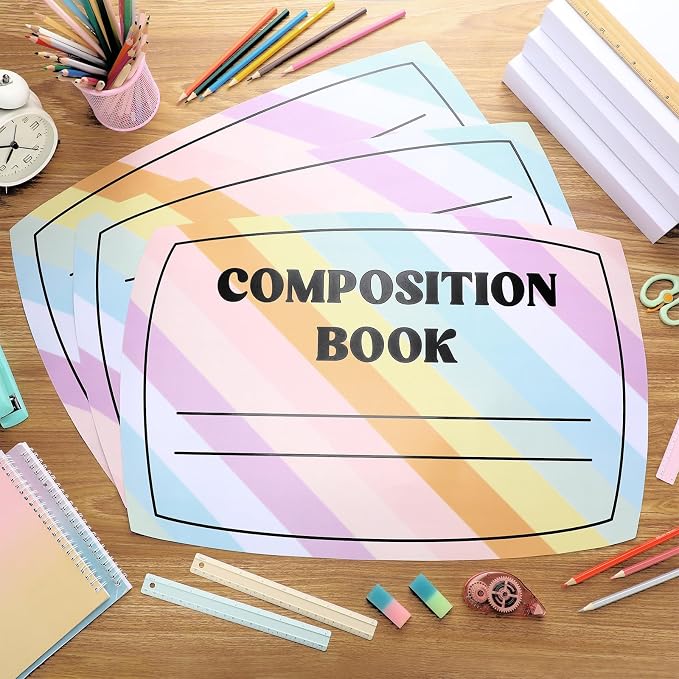 Fuutreo 3 Pcs Composition Book Bulletin Board Paper Composition Notebook - Image 3