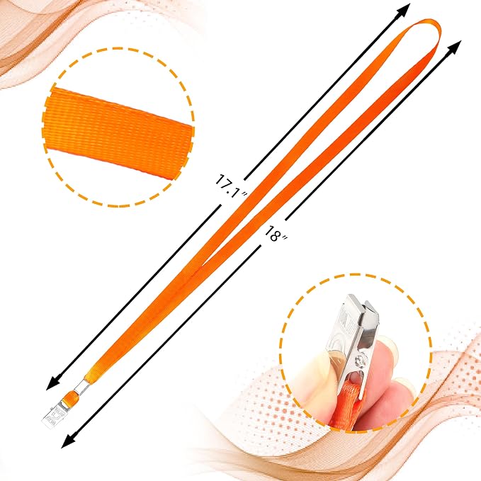 LOCONHA 100 Pack Orange lanyards Lanyards - Image 2