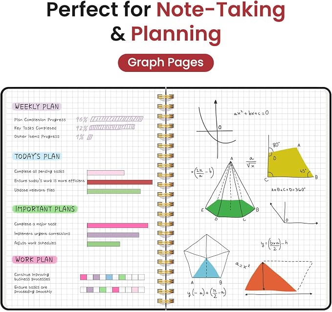 Taja Graph Spiral Journal Notebook - Image 3