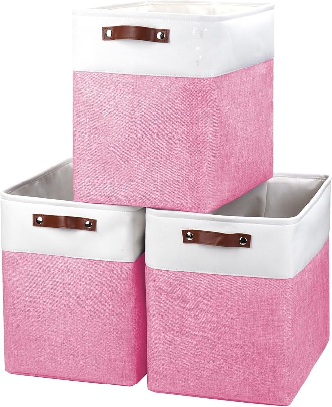 Bagnizer Large Fabric Storage Baskets | 50L Storage Bins, Decorative Linen by Bagnizer
