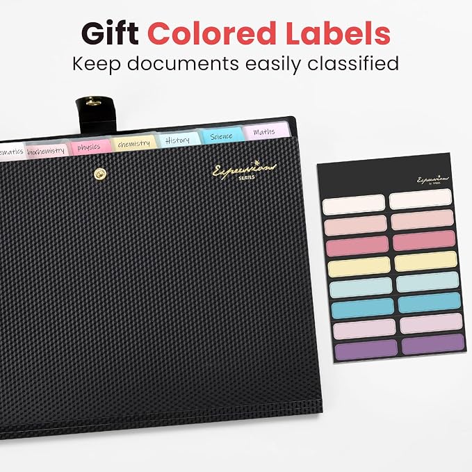 Sooez Accordion File Organizer, Letter Size Expanding File Folder - Image 5