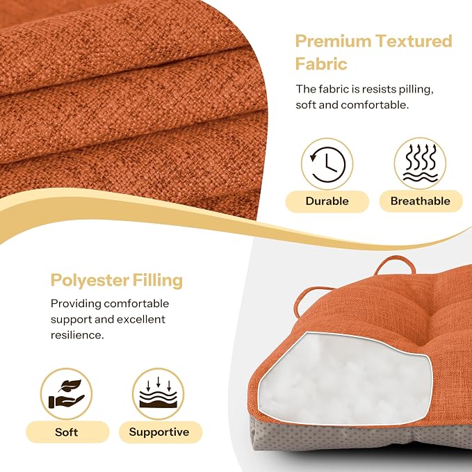 Chair Cushions for Dining Chairs 2 Pack, - Image 4