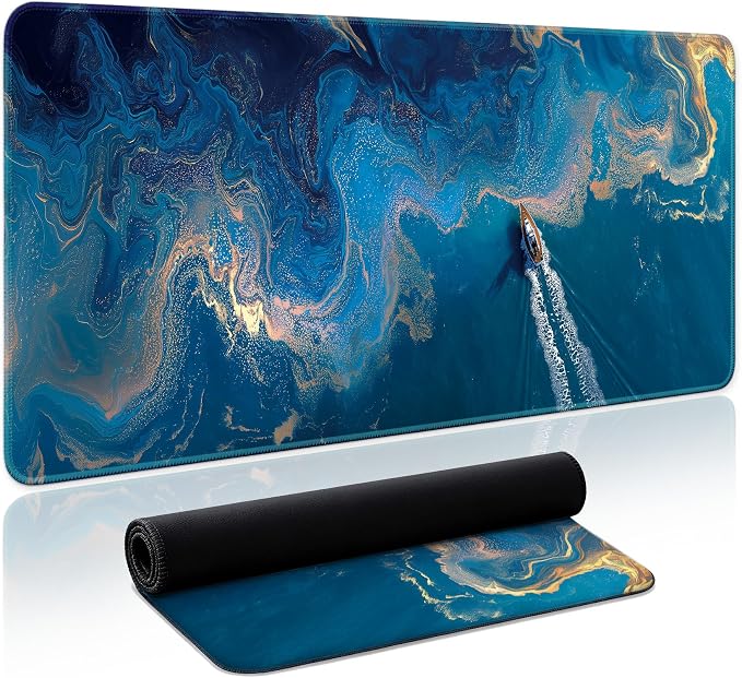 Aesthetic Desk Mat, Cute Coastal Escape Desk Pad Protector by Zotia