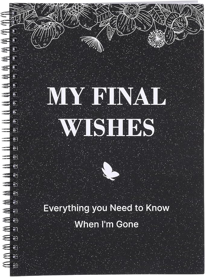 My Final Wishes, End of Life Planner Death Spiral Estate Planner Organizer by Thboxes