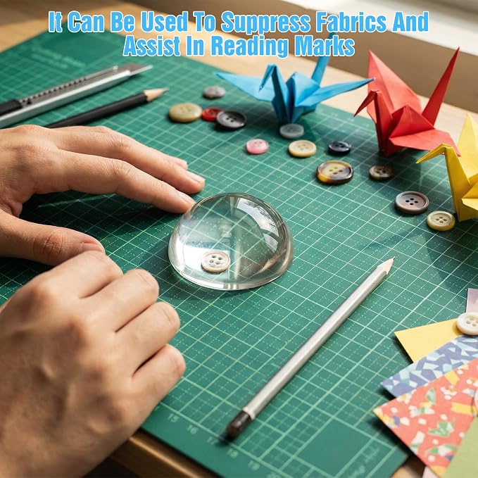 16 Pcs Crystal Dome Magnifying Paperweight, Paper Weights Clear Distortion-Free - Image 6